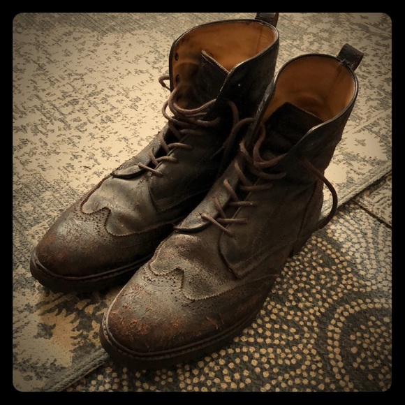 frye wingtip boots